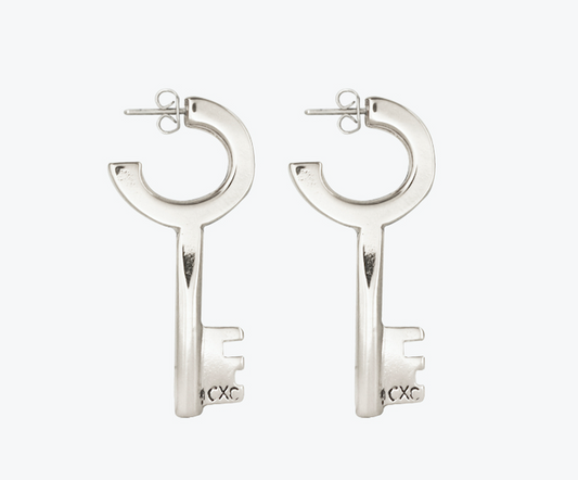 E0078MET CXC Silver Earrings