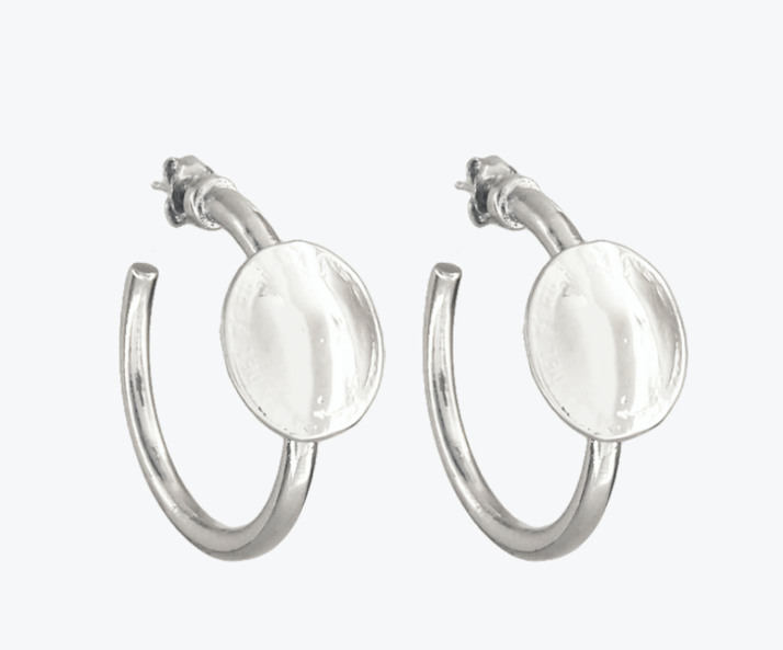 E087MET CXC Silver Earrings