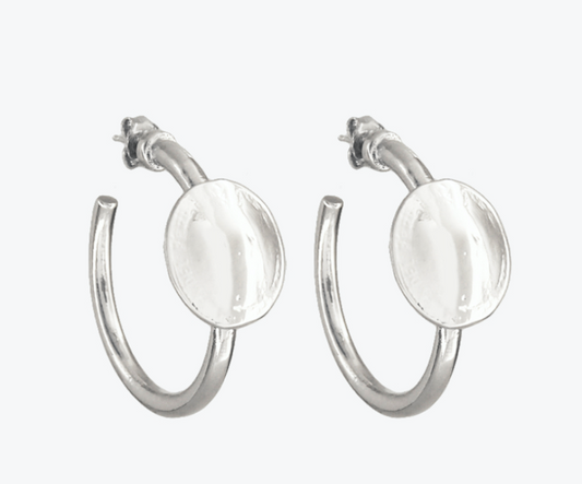 E087MET CXC Silver Earrings
