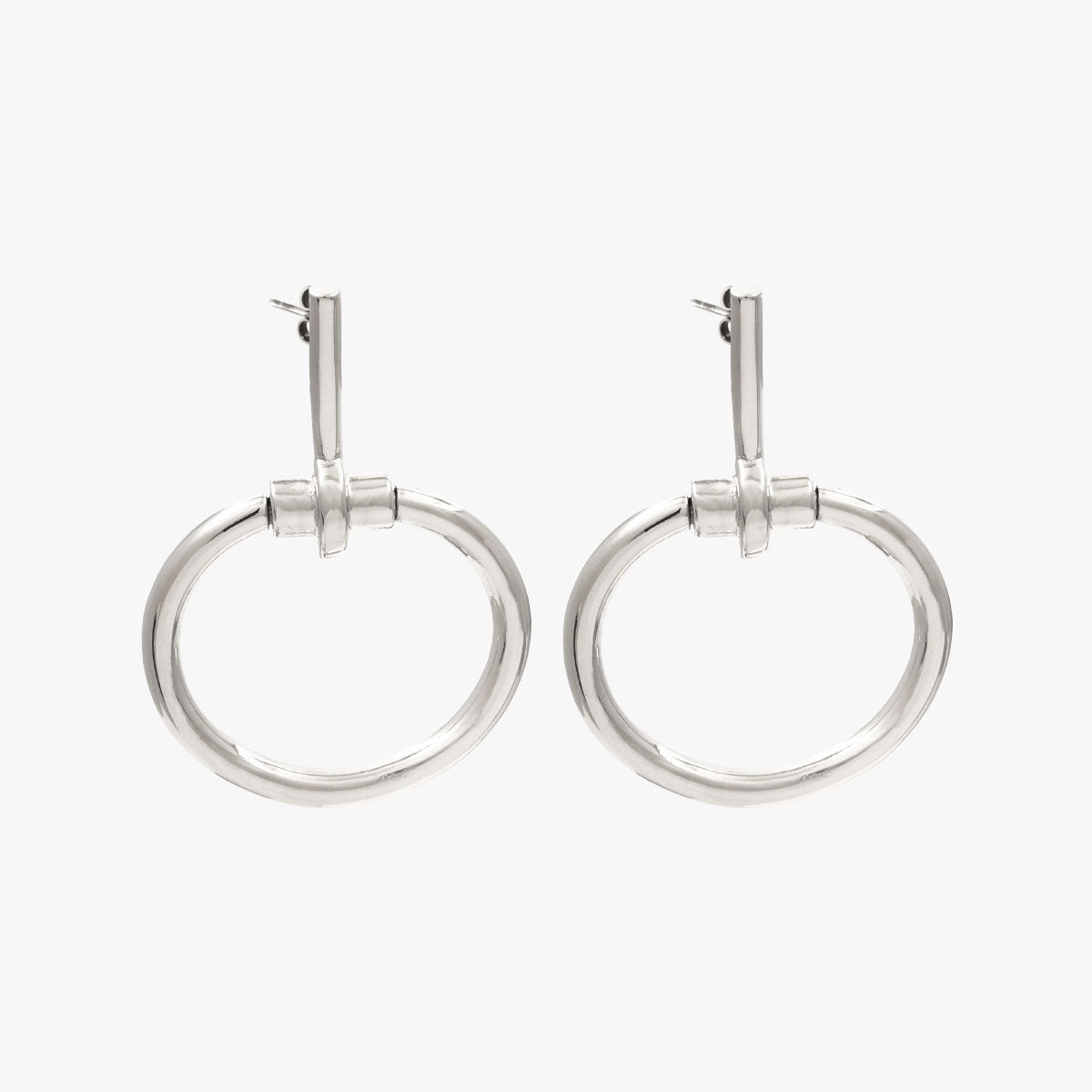 E0067 MET CXC Silver Earrings