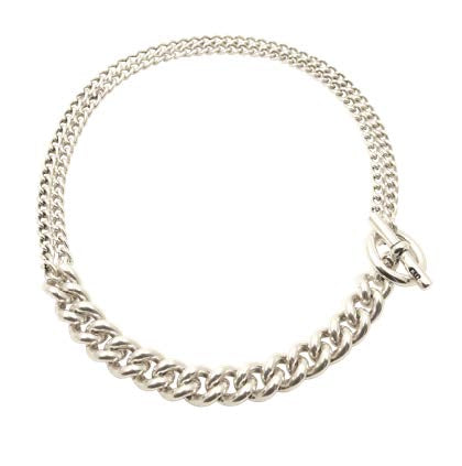 N0083 MET CXC Silver Necklace